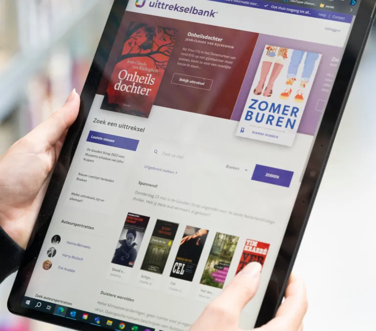 Uittrekselbank op tablet