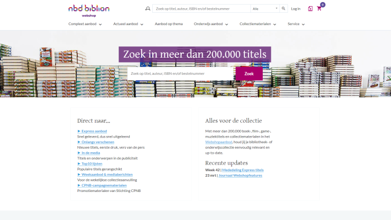 Webshop screenshot