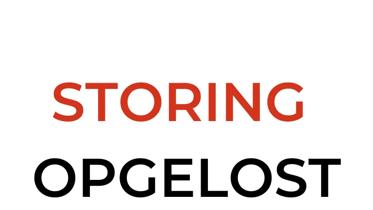 storing opgelost