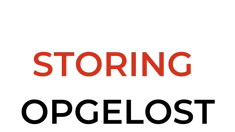 storing opgelost
